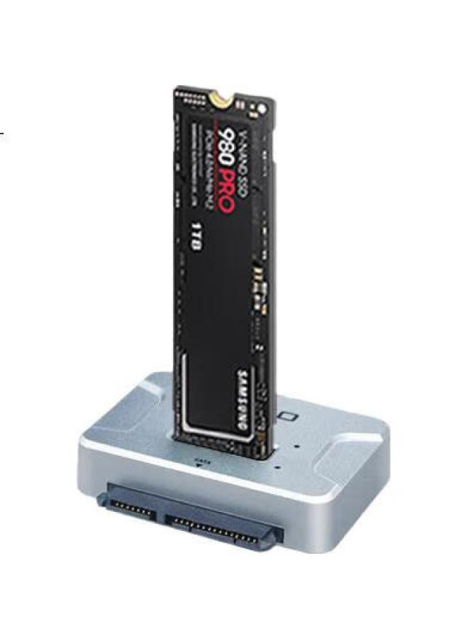 Aoko M.2 Nvme/Sata Dual-Bay Hot-Swappable Hard Drive Enclosure, 2.5/3.5-Inch Mechanical And Solid-State Drive External Case, Ssd Adapter, Usb Read Drive, Ae28Sl - Image 3