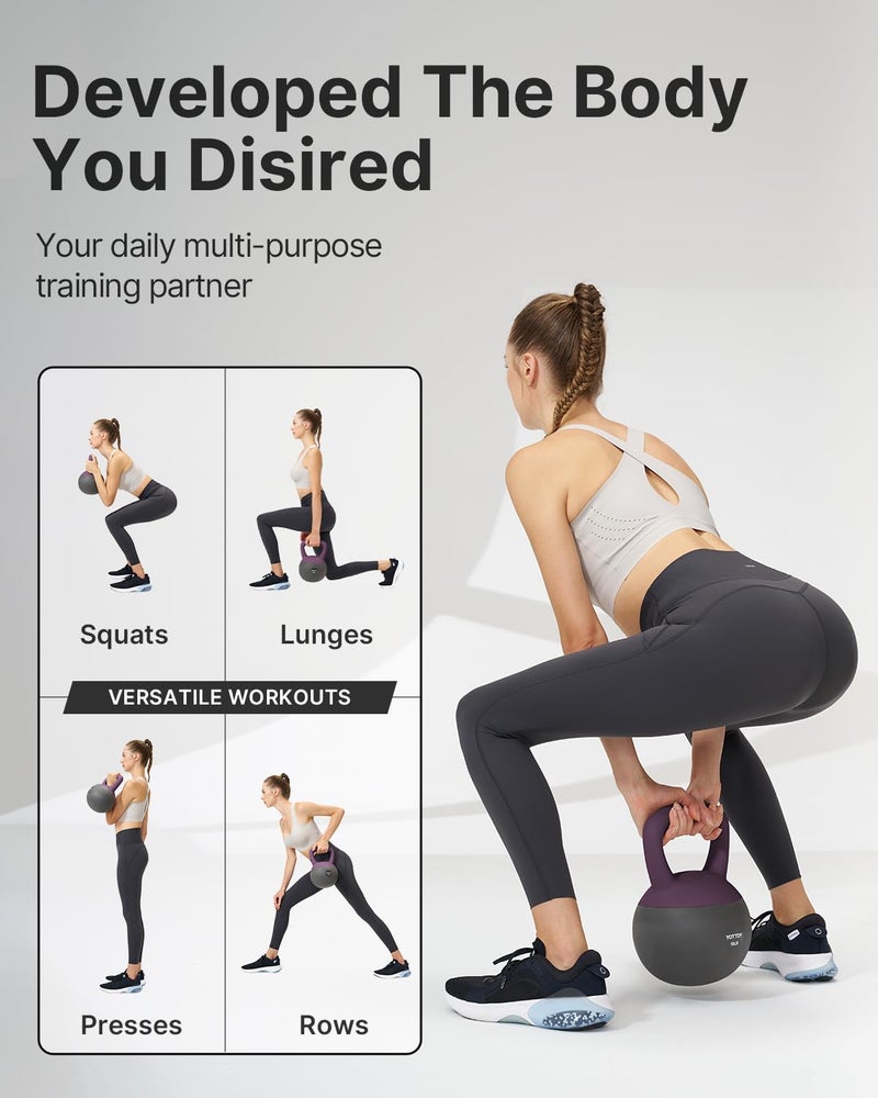 YOTTOY Soft Kettlebells, 10 lb kettlebell with Anti-Slip Base & Impact-Resistant Design - Perfect for Strength Training Kettlebells Weightlifting, Personal Training - Image 4