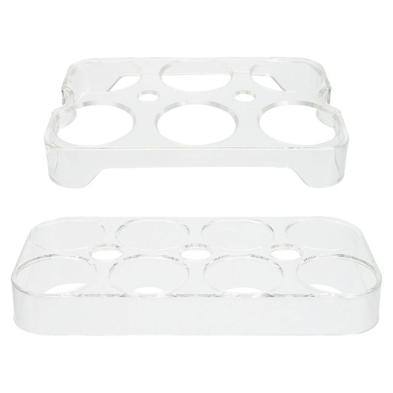 Universal Egg Holder and Tray Set for Refrigerator 6 and 8 Compartments Fixed Storage Box Kitchen Organizer 2pcs - Image 2
