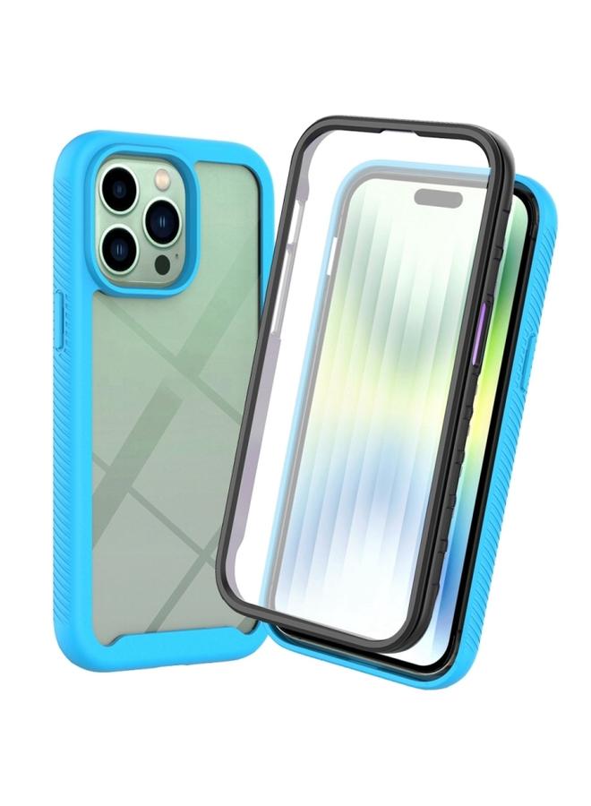 Green Tiger iPhone 14 Pro Max Starry Sky Full Body Hybrid Shockproof Phone Case Sky Blue - Image 1
