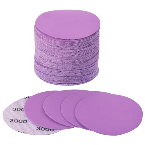 Arilier 3 Inch Sanding Disc 40Pcs, 3000 Grit Sandpaper, Drill Sanding Attachment, Wet Dry Hook and Loop Sandpaper Discs for Random Orbital Sanders, Alumina Sand Paper for Wood, Metal, Automotive - Image 1