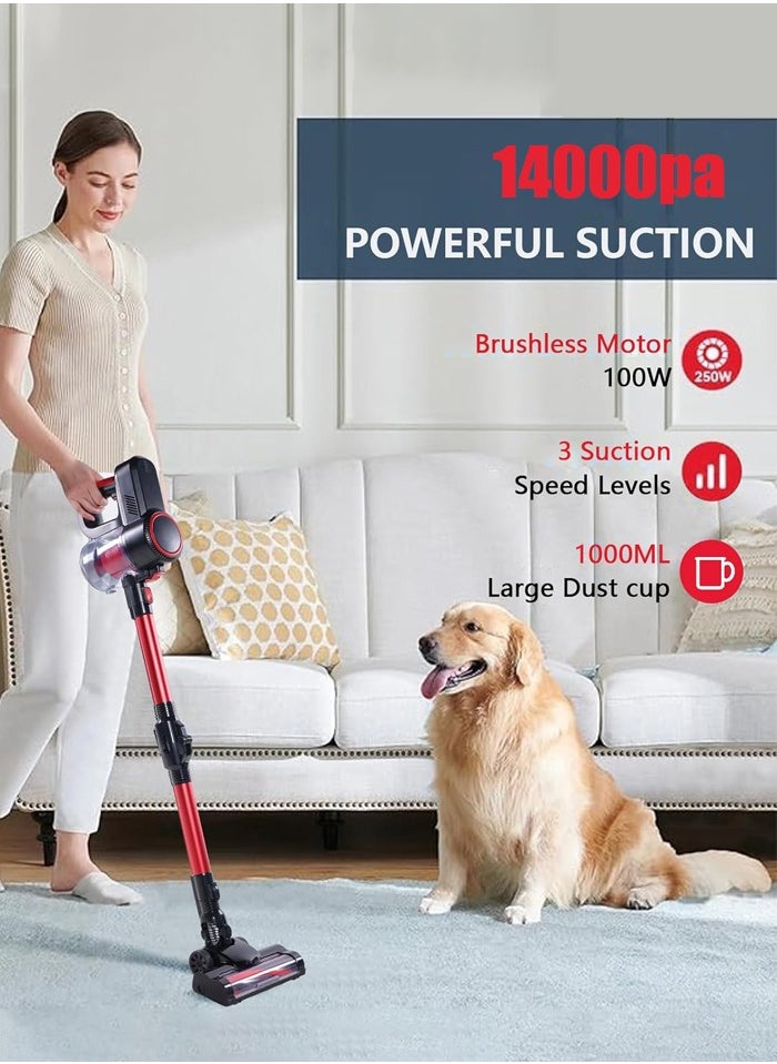 Joshberg - 6-in-1 Cordless Vacuum Cleaner, 14000pa Stick & Handheld Vacuum Cleaner with Brushless Motor, 180° Foldable Wand,Lightweight Portable Vacuum Cleaner for Hard Floor Car Carpet Pet Hair Cleaning - Image 1