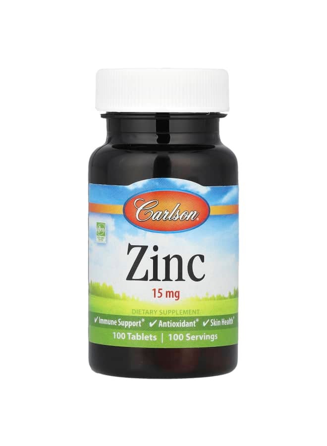 Zinc, 15 mg, 100 Tablets