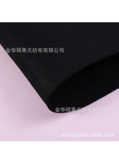 Generic 2MM Thick Colored Felt Fabric for Crafts 1634 Black 