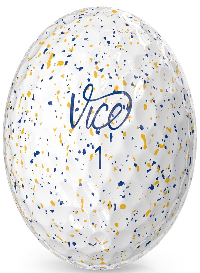 Vice Golf Vice Pro Plus Golf Balls (2025 Model) (Navy/Orange Drip) - Image 3