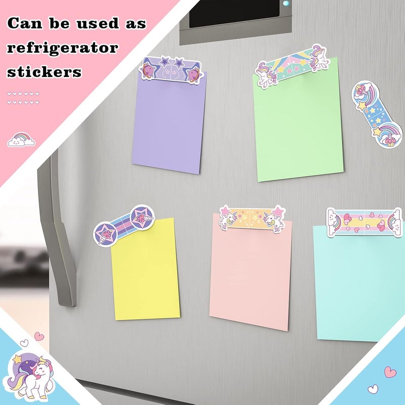Containlol 40 Pieces Unicorn Magnetic Bookmarks Magnet Page Markers Book Markers Clip Set for Girls Teachers Students Reading Book Lovers Office Classroom Supplies - Image 5
