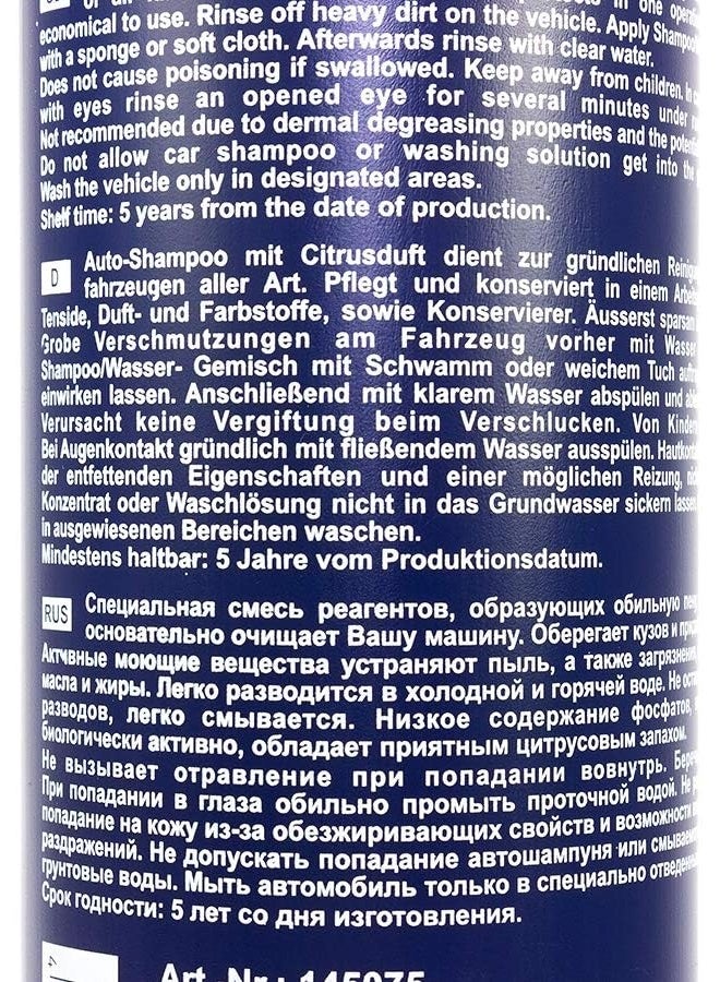 MANNOL 9808 Auto Car Shampoo Professional Concentrated Car Cleaning Foam For All Paintwork Surfaces, Give The Car A Shiny, Glossy Look  Citrus Pleasant Scent  1L - Image 4