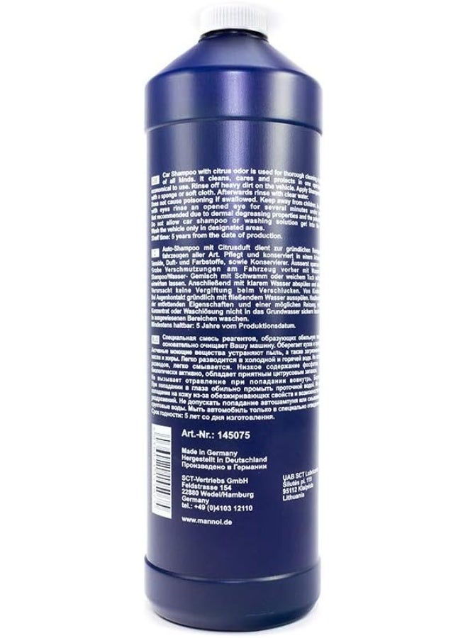 MANNOL 9808 Auto Car Shampoo Professional Concentrated Car Cleaning Foam For All Paintwork Surfaces, Give The Car A Shiny, Glossy Look  Citrus Pleasant Scent  1L - Image 3