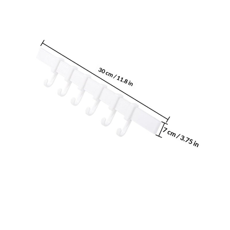3Pcs No Drill Sticky Wall Mount Towel Rack With 6 Heavy Duty Hooks For Bathroom Kitchen - Image 3