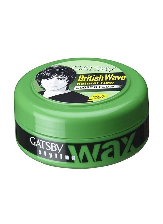 GATSBY - Gatsby British Wave Loose And Flow Styling Wax 75grams - Image 1