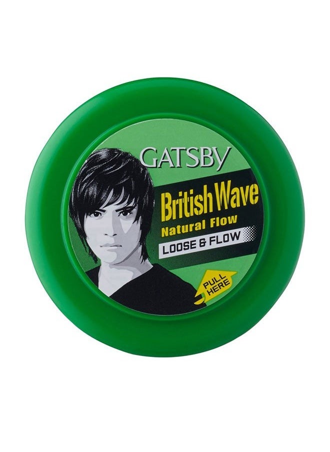 GATSBY - Gatsby British Wave Loose And Flow Styling Wax 75grams - Image 1