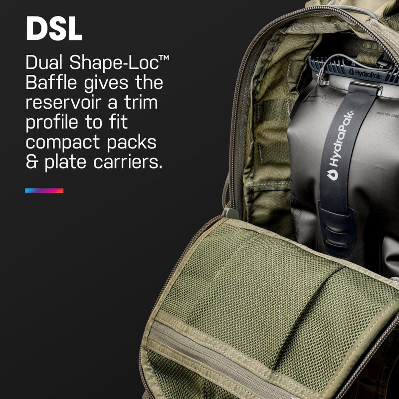 Hydrapak Force DSL Ultra-Durable Water Bladder/Reservoir for Tactical Hydration Backpacks & Plate Carriers, 3-Liter, Low-Profile, Insulated Tube, Safe & Reliable - Image 2