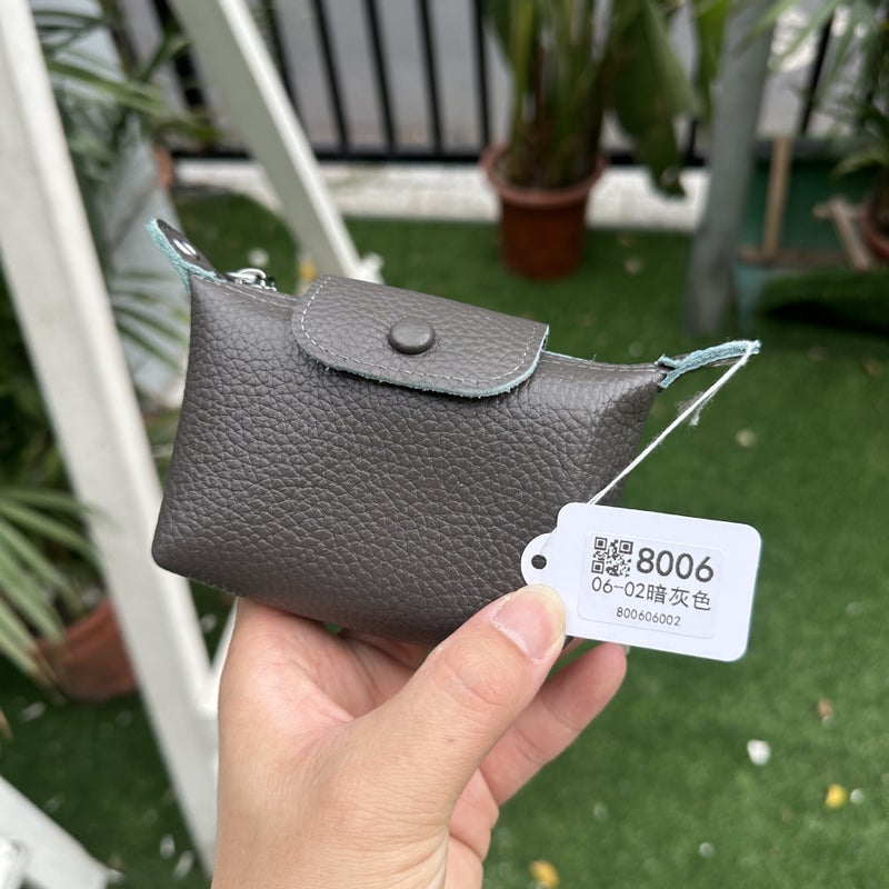 Exquisite Genuine Leather Zipper Clutch Bag, Portable Creative Coin Storage Bag, Women'S Small Wallet, Versatile Women'S Bag - Image 1