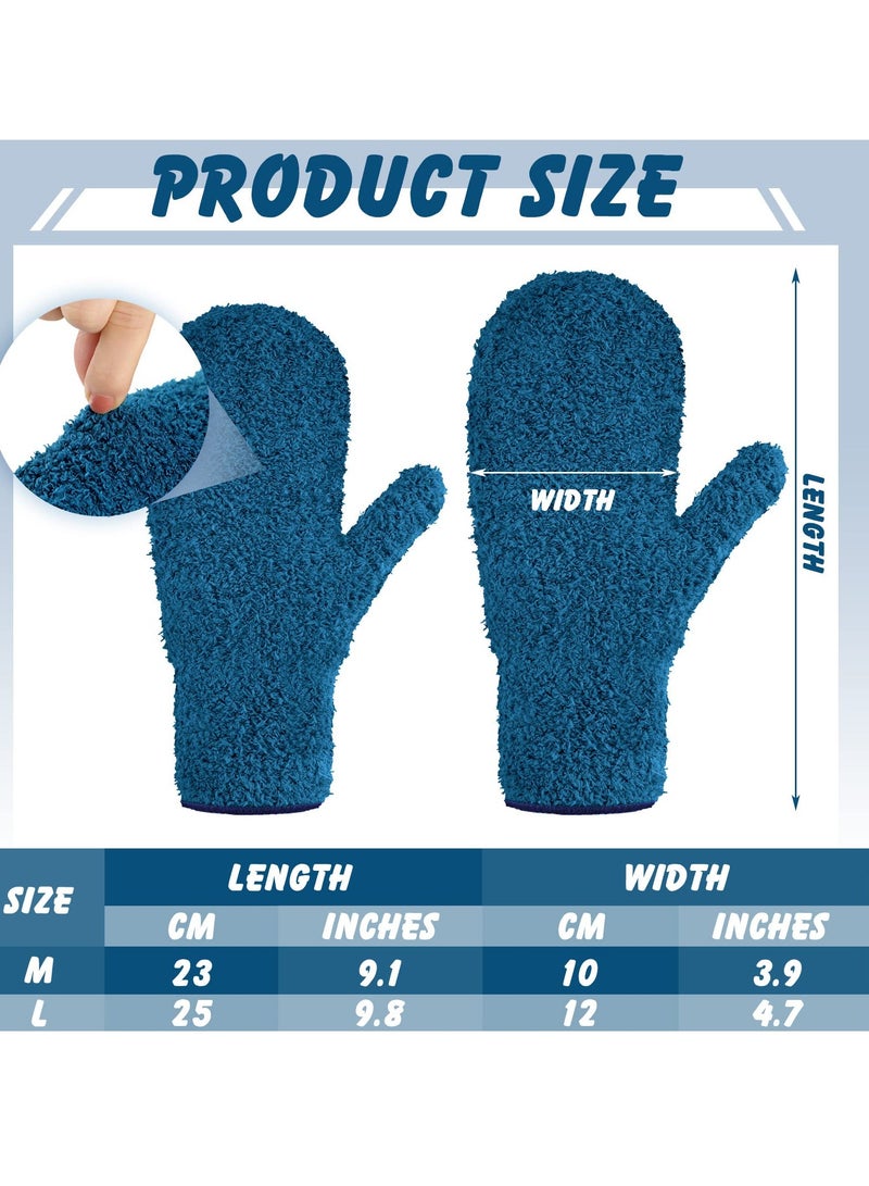 3 Pairs of Reusable Microfiber Dust Mitts with Thumb, No-Scratch Cleaning Gloves for Kitchen, Home, and Car Dusting - Image 3