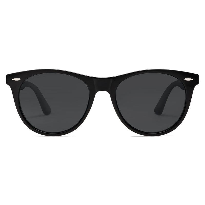 SOJOS Classic Polarized Sunglasses for Women Men Small UV400 Lenses SJ2076 with Black/Grey - Image 1