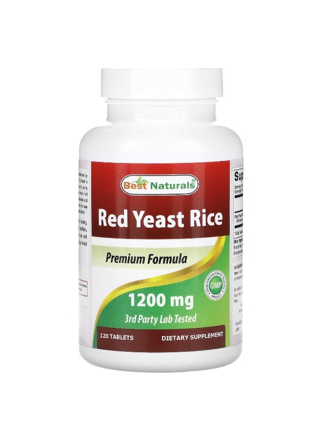 Best Naturals Best Naturals, Red Yeast Rice, 1,200 mg, 120 Tablets  - Image 1