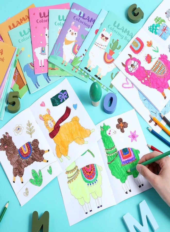 Funrous 24 Set Llama Coloring Books Llama Party Favors Bulk DIY Color Your Own Alpaca Crafts Paper Birthday Decorations for Home Activities Mexican Fiesta Alpaca Peruvian Party Supplies - Image 4