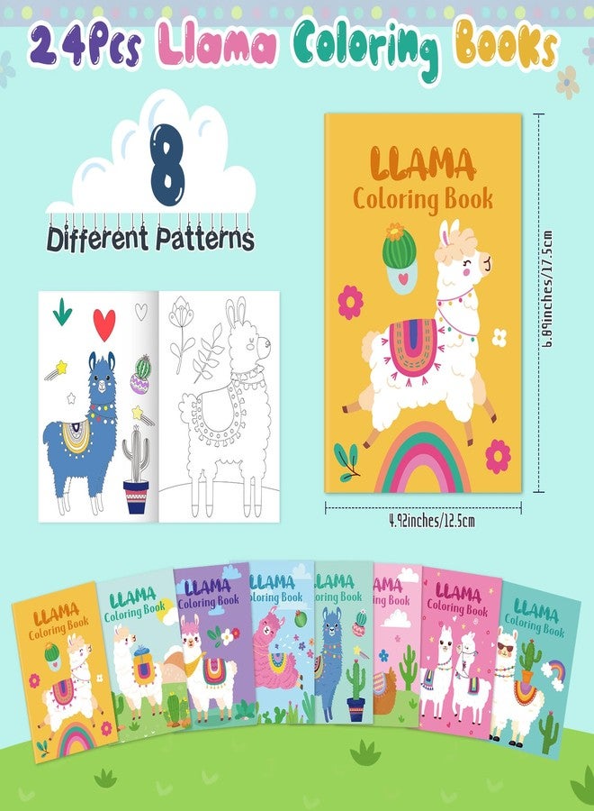 Funrous 24 Set Llama Coloring Books Llama Party Favors Bulk DIY Color Your Own Alpaca Crafts Paper Birthday Decorations for Home Activities Mexican Fiesta Alpaca Peruvian Party Supplies - Image 2