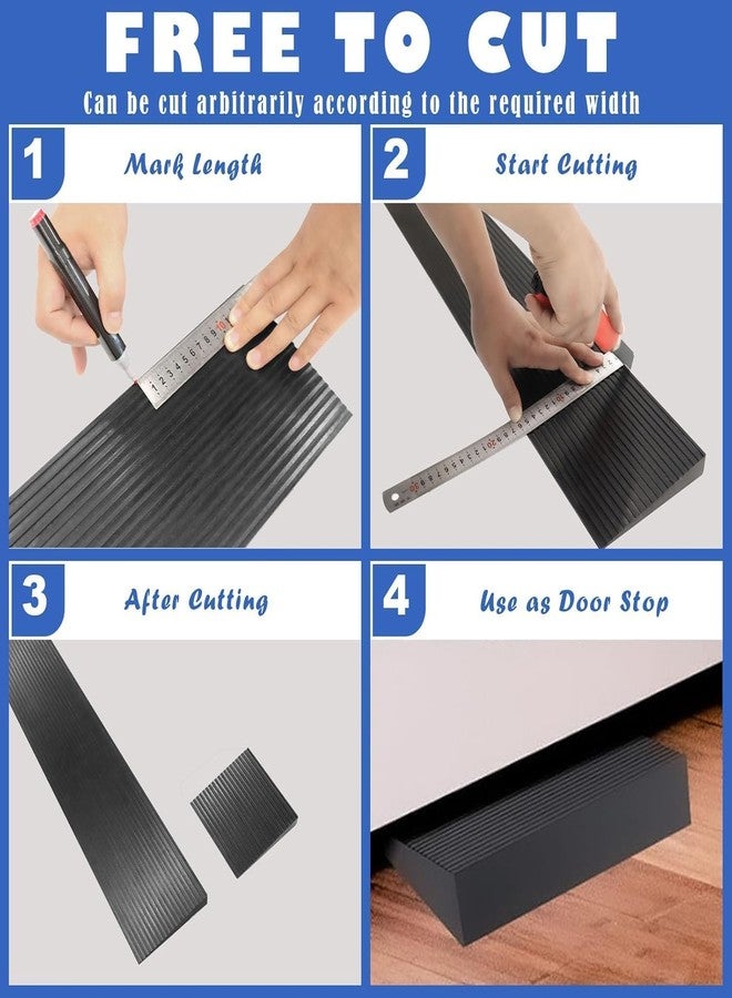 Hoqqf Threshold Ramps for Doorways,1" Rise Ramp, 8000 Lbs Capacity, Non-Slip Rubber, Wheelchair Ramp, Cuttable, Scooters - Image 3