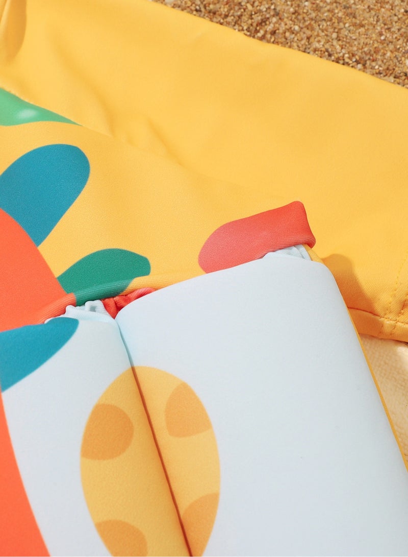 Y&D Kids Baby One-Piece Floatation Swimsuit Float Suit with Adjustable Buoyancy Bathing Cartoon Short Sleeve Swimwear Jumpsuit - Image 3