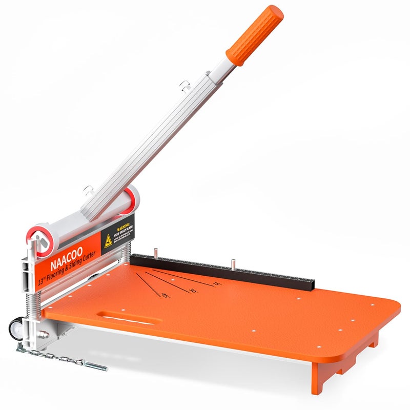 NAACOO Heavy Duty Laminate/Vinyl Floor Cutter, 13â€ Vinyl Plank Cutter with Wheel â€“ Just 1 Step Meet Angle&Length Cutting, Flooring Tools - Cuts Laminate Floor, Engineer Wood, LVP/T, VCT, SPC, WPC - Image 1