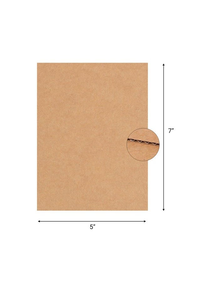 zmybcpack 200 Pack Corrugated Cardboard Sheets 5x7 inch, Corrugated Cardboard Filler Insert Sheet Pads for Packing, Mailing, Crafts - Image 2