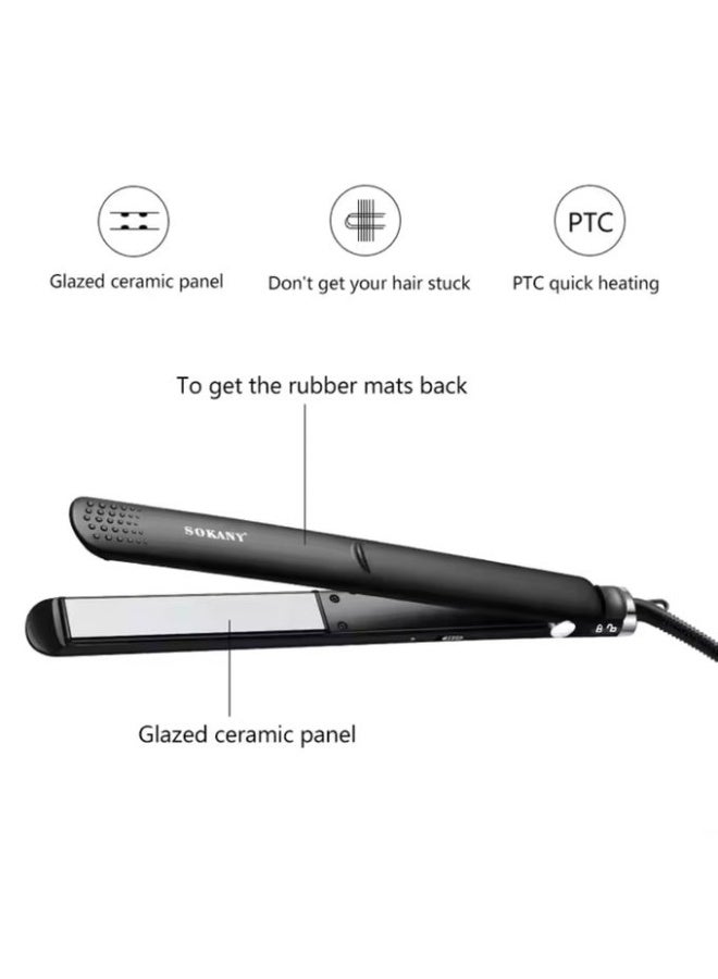 sokany SK-1903 Hair Straightener Ceramic Coating Max 750 C - Black - Image 2