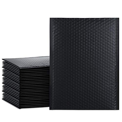 UCGOU Bubble Mailers 9.5x14.5 Inch Black 25 Pack Poly Padded Envelopes Large #4 Mailing Packages Opaque Packaging Postal Self Seal Adhesive Waterproof Boutique Shipping Bags for Clothes - Image 1