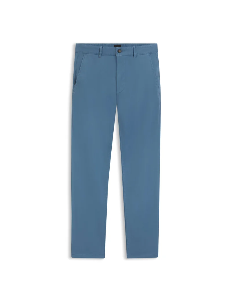 BOSS Slim-fit trousers in stretch-cotton satin