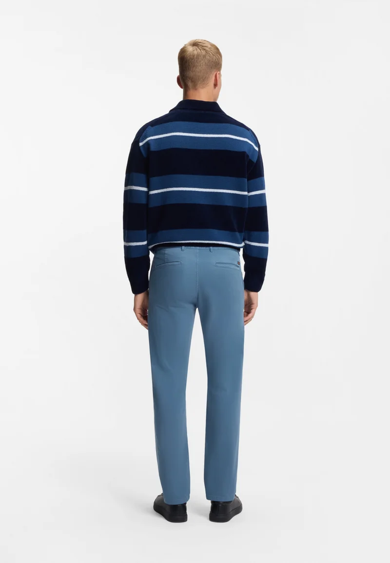 BOSS Slim-fit chinos in stretch-cotton satin