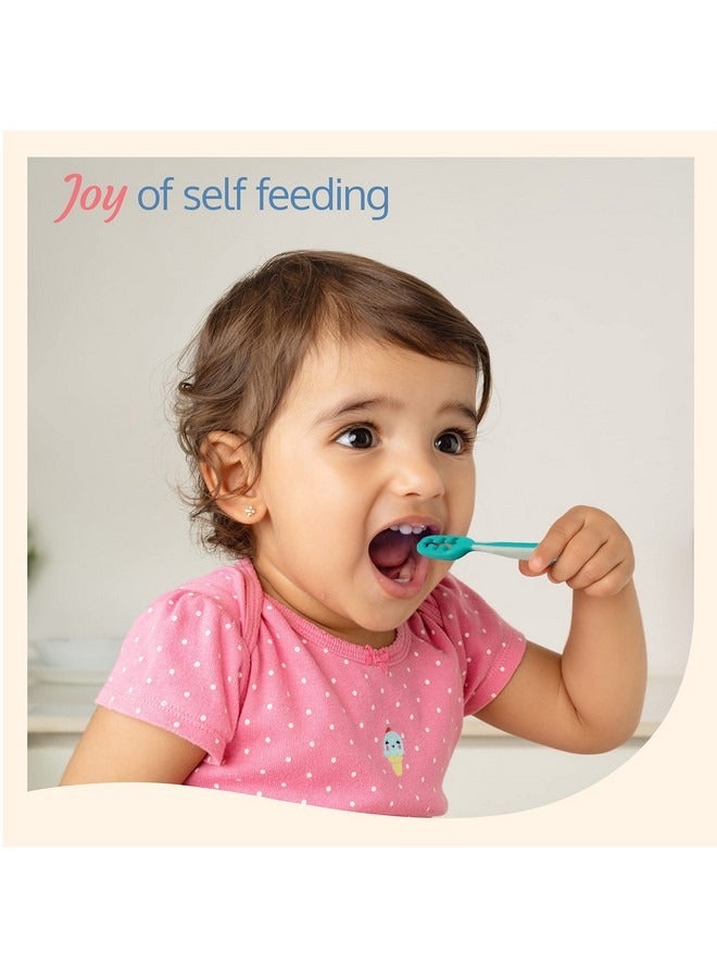 Beauenty Weaning Pre-Spoon, BPA Free Silicone Self Feeding Baby Spoon Set (Stage One + Stage Two) Baby Led Weaning Spoon for Kids Ages 6 Months+, Baby Utensil - Image 2