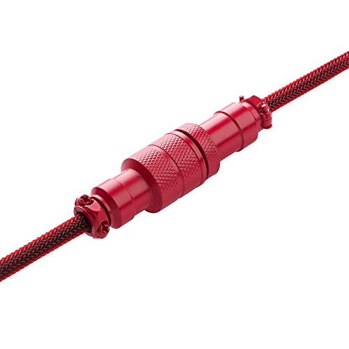 CableMod Pro Coiled Keyboard Cable (Republic Red, USB A to USB Type C, 150cm) - Image 4