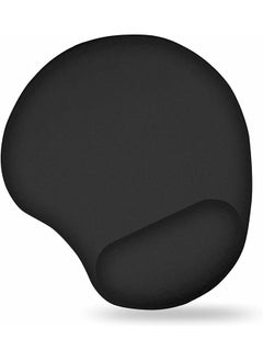 Mouse Pad Wrist Rest Cushioned Mouse Pad Lightweight Non Slip Back Plain Foam Cushion Wrist Support Ergonomic Mouse Mat Increase Comfort For Computer Laptop Users Home Office Accessory Black 1Pc