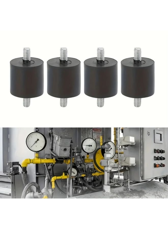 4pcs M6 Air Compressor Shock Absorbers Rubber Feet Bracket Accessories Noise Reduction Vibration Protection Vacuum Pump Air Pump - Image 4