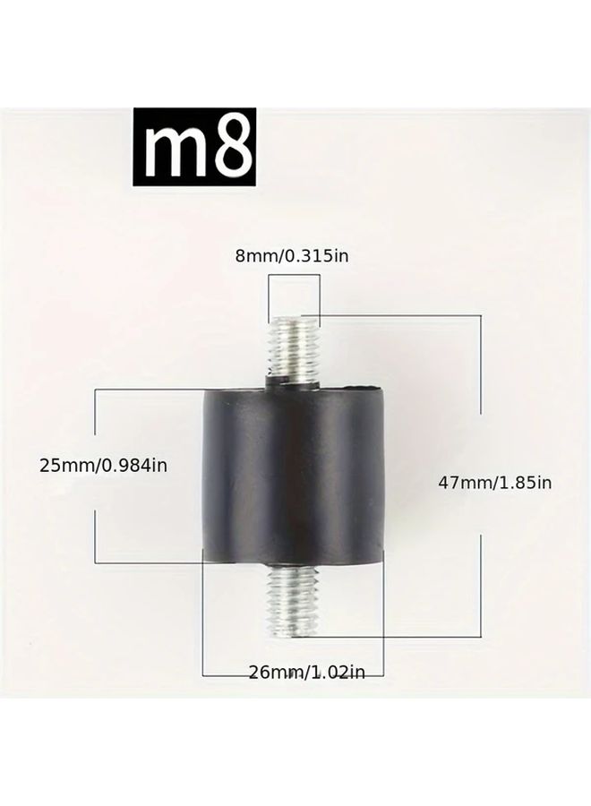 4pcs M6 Air Compressor Shock Absorbers Rubber Feet Bracket Accessories Noise Reduction Vibration Protection Vacuum Pump Air Pump - Image 3