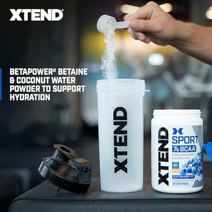 SCIVATION XTEND Sport BCAA Powder Blue Raspberry Ice - Electrolyte Powder for Recovery & Hydration with Amino Acids - 30 Servings - Image 3