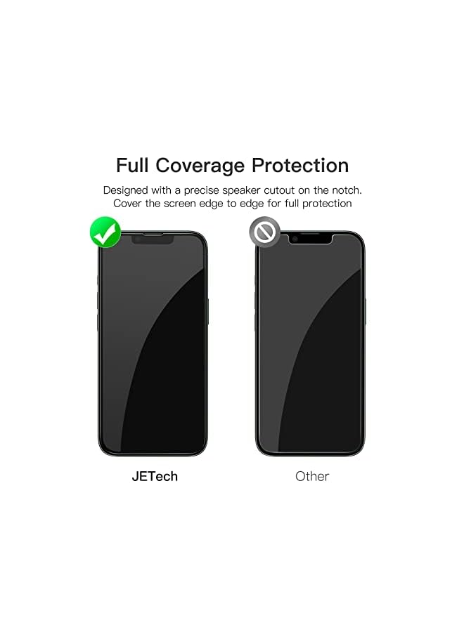 Jetech Full Coverage Screen Protector For Iphone 13 Pro Max 6.7-Inch, Black Edge Tempered Glass Film With Easy Installation Tool, Case-Friendly, Hd Clear, 3-Pack - Image 3