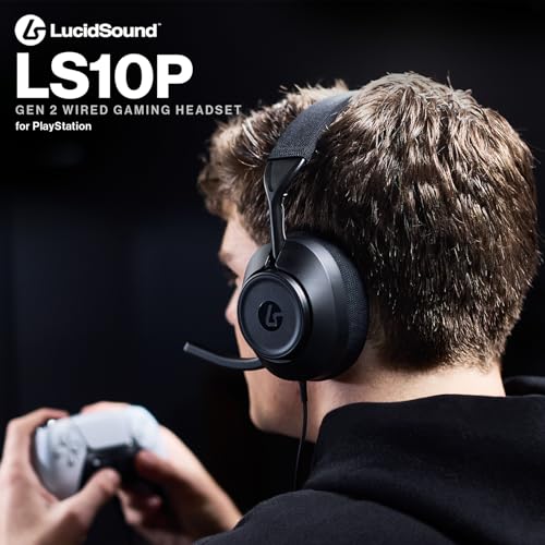 LucidSound PowerA LucidSound LS10P Gen 2 Wired Gaming Headset with 50mm Drivers, Flip-to-Mute Mic, Tempest 3D Audio, Swivel cups, Lightweight & Glasses-Friendly for PS5, PS4 & PC, Black - Image 2