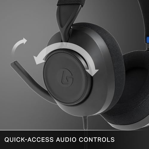 LucidSound PowerA LucidSound LS10P Gen 2 Wired Gaming Headset with 50mm Drivers, Flip-to-Mute Mic, Tempest 3D Audio, Swivel cups, Lightweight & Glasses-Friendly for PS5, PS4 & PC, Black - Image 4
