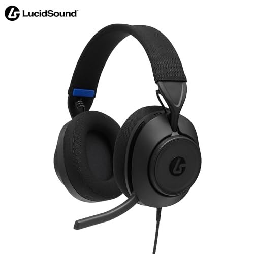 LucidSound PowerA LucidSound LS10P Gen 2 Wired Gaming Headset with 50mm Drivers, Flip-to-Mute Mic, Tempest 3D Audio, Swivel cups, Lightweight & Glasses-Friendly for PS5, PS4 & PC, Black - Image 1