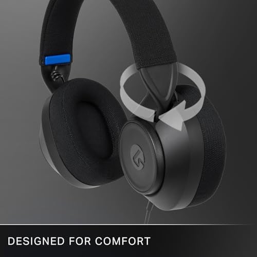 LucidSound PowerA LucidSound LS10P Gen 2 Wired Gaming Headset with 50mm Drivers, Flip-to-Mute Mic, Tempest 3D Audio, Swivel cups, Lightweight & Glasses-Friendly for PS5, PS4 & PC, Black - Image 3
