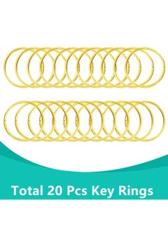 Generic 40-Piece Premium Swivel Snap Hooks with Key Rings,Metal Lanyard Keychain Hooks Lobster Clasps for Key Jewelry DIY Crafts Gold 1.25inches/32mm(20 Pcs Lanyard Snap Hooks+20 Pcs Key Rings)  - Image 5