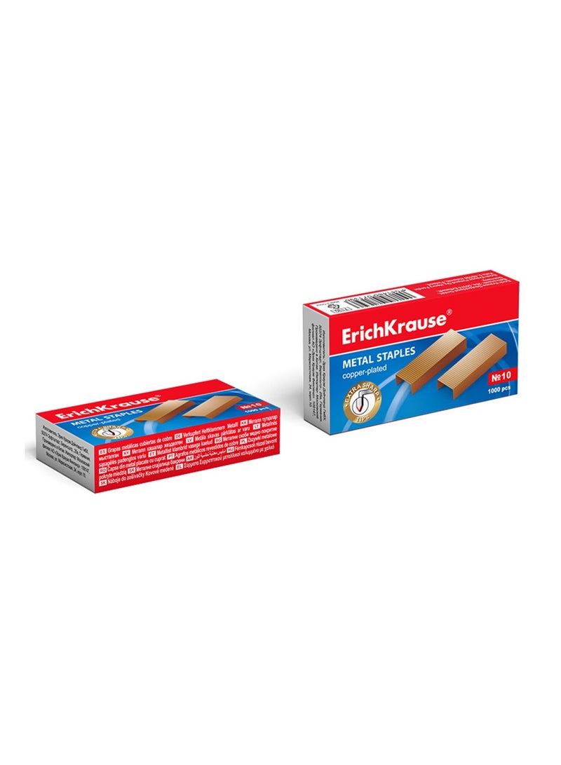 ErichKrause 20-Pack Brass Plated Staple Pins #10 Size - Image 3