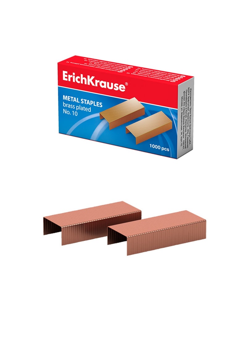 ErichKrause 20-Pack Brass Plated Staple Pins #10 Size - Image 2