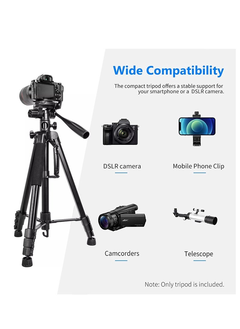 Coopic - COOPIC T900 Professional Video Camera Tripod, Aluminum Alloy Travel Portable 2 in 1 Monopod Tripod with Rotatable Center Column and Carrying Bag Max Height 178CM Maximum Load up to 5KG - Image 1