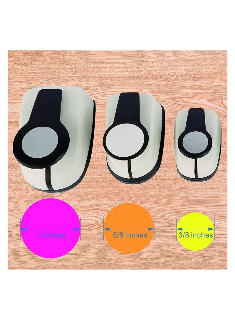 مجموعة ثقوب دائرية من 3 قطع، ثقوب بقطر بوصة واحدة لصنع ثقوب الورق - Image 2