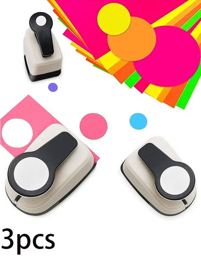 مجموعة ثقوب دائرية من 3 قطع، ثقوب بقطر بوصة واحدة لصنع ثقوب الورق - Image 1