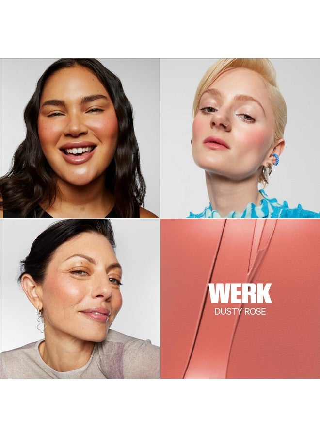 ميلك ميكب أحمر شفاه وخدود ميلك ميك أب، ويرك (وردي مغبر) - 0.21 أونصة سائلة - أحمر خدود كريمي ولون شفاه - قابل للبناء والدمج - أكثر من 1000 تمريرة لكل عصا - غير كوميدوغينيك - نباتي، خالٍ من القسوة - Image 3