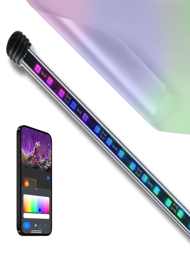 كارانت طقم إضاءة خلفية LED ذكية لأحواض السمك من ColorCast مع غشاء خلفية غير لامع | تحكم عبر الهاتف الذكي والصوت | مؤقتات تعمل على مدار الساعة | متوافق مع Alexa وGoogle Home | لأحواض السمك، وأحواض الزواحف، وأحواض الزينة | 18-32 بوصة - Image 1