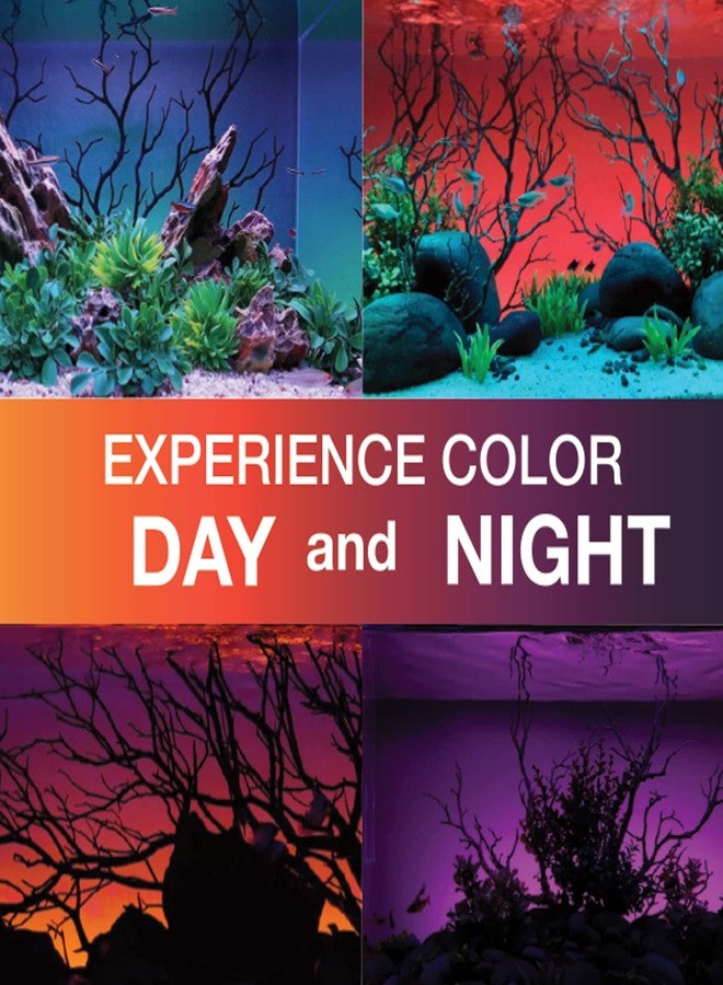 كارانت طقم إضاءة خلفية LED ذكية لأحواض السمك من ColorCast مع غشاء خلفية غير لامع | تحكم عبر الهاتف الذكي والصوت | مؤقتات تعمل على مدار الساعة | متوافق مع Alexa وGoogle Home | لأحواض السمك، وأحواض الزواحف، وأحواض الزينة | 18-32 بوصة - Image 4